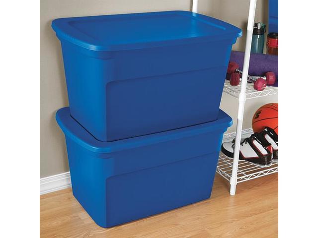 Sterilite 17367406 30 Gallon Blue Stor Tote: Storage Totes 65 to 120 Quarts  - To 224 Cubic Feet (073149736741-2)