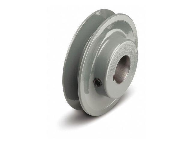 ZORO SELECT AK4134 3/4" Fixed Bore 1 Groove Standard V-Belt Pulley 3.95 in OD