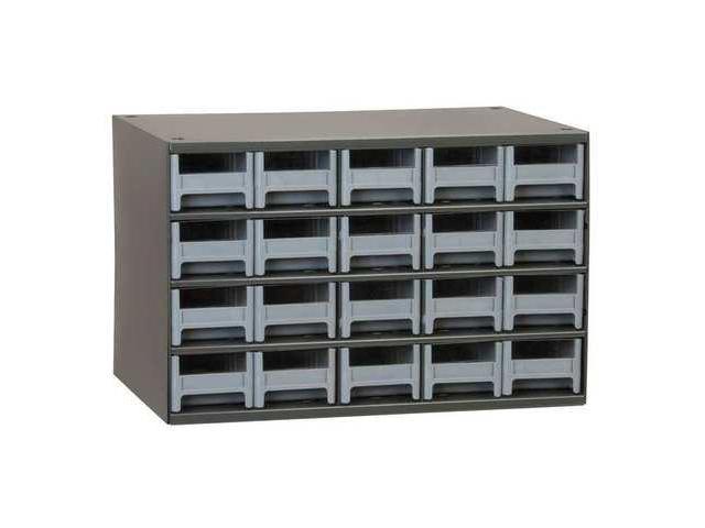 Photo 1 of AKRO-MILS Drawer Bin Cabinet with 20 Drawers, Steel, Polystyrene, 17 in W