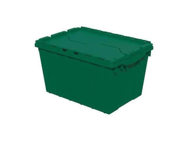 Photo 1 of AKRO-MILS Attached Lid Container, 1.62 cu. ft., Green