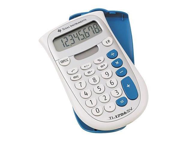 TEXAS INSTRUMENTS TEXTI1706SV Handheld Pocket Calculator, LCD, 8