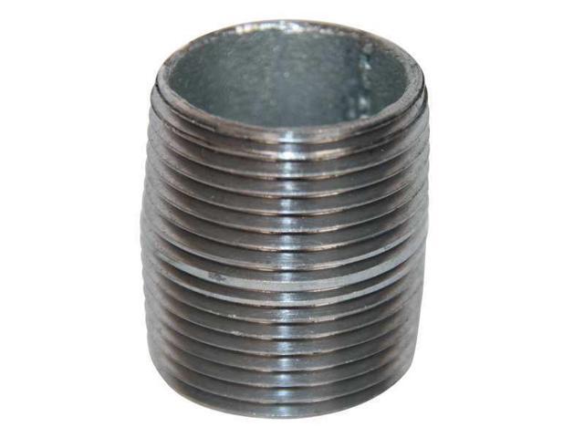 Zoro Select 6P766 1/4" Mnpt X 6" Tbe Galvanized Steel Pipe Nipple Sch 40 
