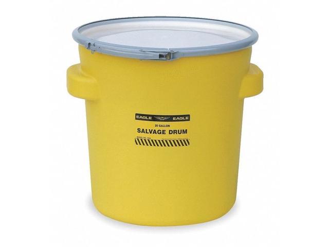 EAGLE 1654 Open Head Salvage Drum, Polyethylene, 20 gal, Unlined ...