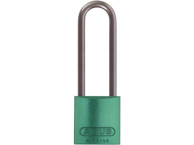 ABUS 72 HB/40-75 KA Green Lockout Padlock, Keyed Alike, Aluminum, Green