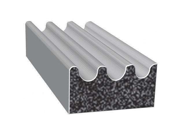 TRIM LOK INC EPDM Trim Seal,Alum Clip,0.19 In W,25 Ft Black 5M062B3X1//64A-25