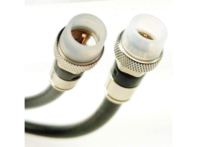 TRI-SHIELD RG6 COAXIAL PATCH CABLE 75 OHM 18AWG ANTI-UV COMPRESSION F-CONNECTORS 