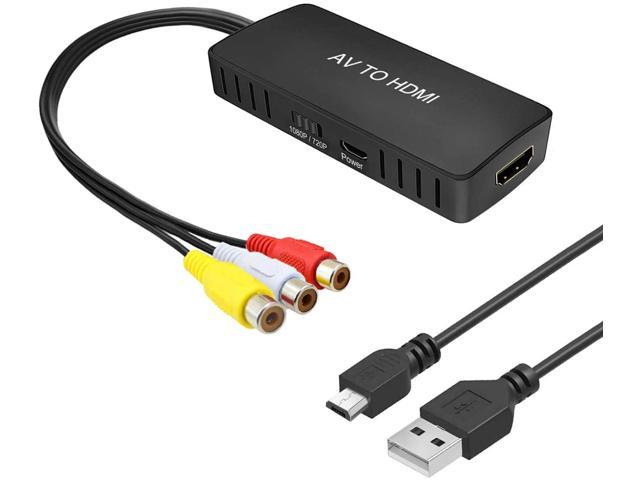 AV S-Video To HDMI Adapter Converter Cable Adapter 2RCA 1080P Composite For PS3 