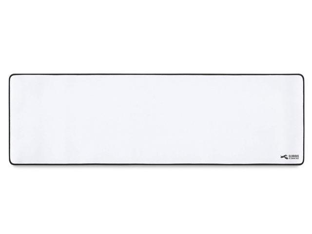 Glorious Extended White Gaming Mouse Pad/Mat - Long Cloth Mousepad,  Stitched Edges | 36x11 (GW-E)