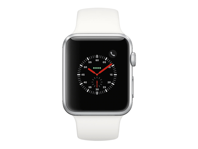 apple watch series 3 silver with white band