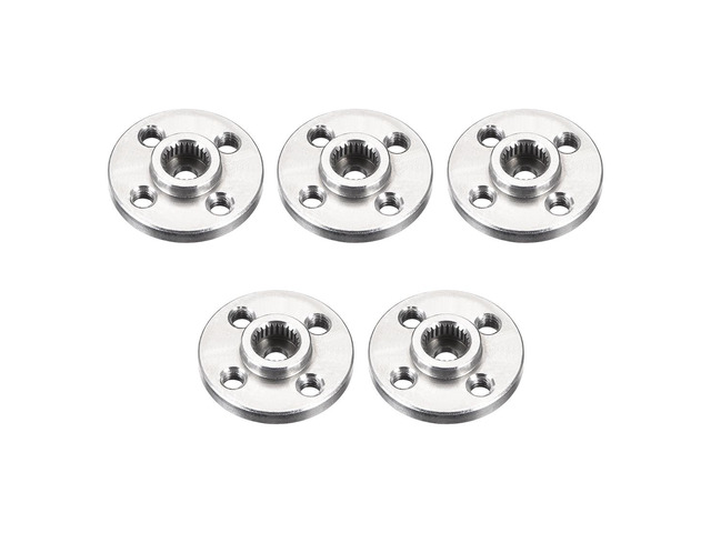 5 Corni Servo In Alluminio 25T Con Filettatura M3 Per Servo Futaba - Colore Titanio, Marca Uxcell