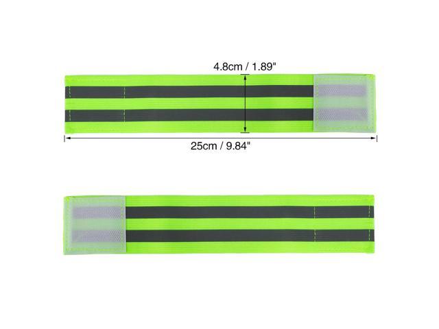 8pcs Reflective Bands for Wrist Ankle High Visibility Night Cycling Tape Green 