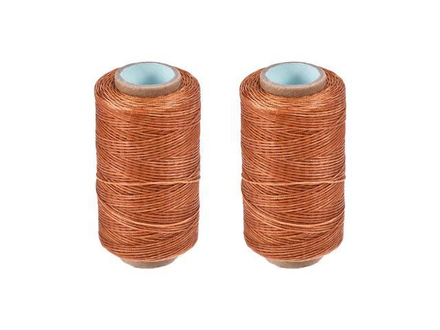 Leather Sewing Thread 273 Yards 150D/1mm Polyester Waxed Thread Cord, Flat  Thread for Hand Stitching Leather Bookbinding,Craft DIY, (Coffee, 2pcs) 