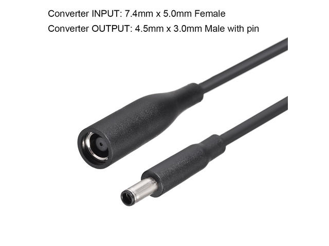 4 Cavetti Adattatori DC HP 7.4x5.0mm Femmina A 4.5x3.0mm Maschio &ndash; Lunghezza 15cm
