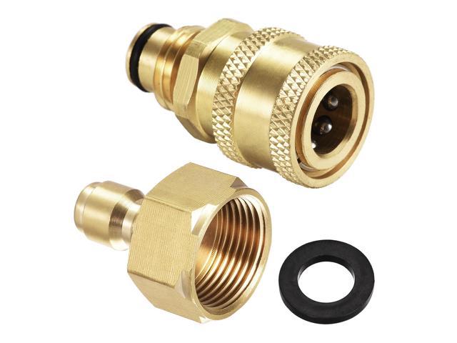 Joiner Tap Adaptor Connector M22 Fin Thread Garden Hose Pipe Gold Brass I3Q9 
