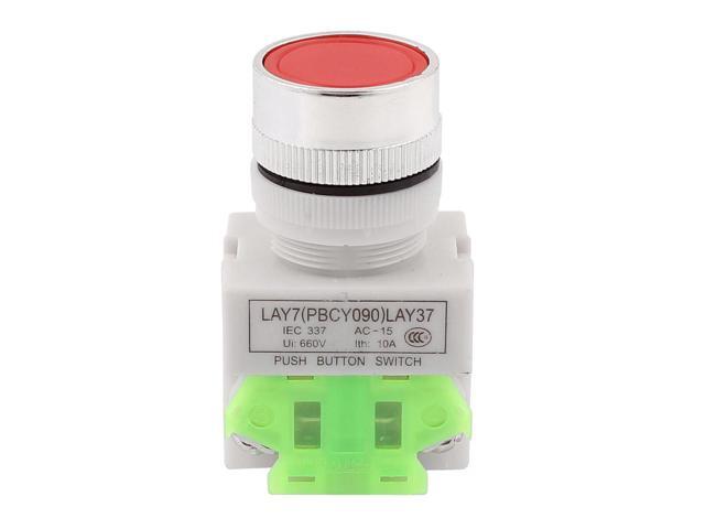 3PCS AC 660V 10A 1NO 1NC DPST 4-Pin Momentary Push Button Switch 