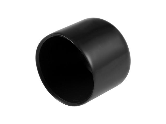 100x 3-25mm PVC Black Rubber Round End Caps Thread Cover Plastic Tube Protector 