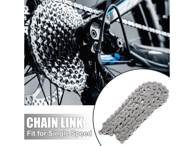 w Connecting Link Free Shipping Silver New! 114 Links Single Speed Chain 