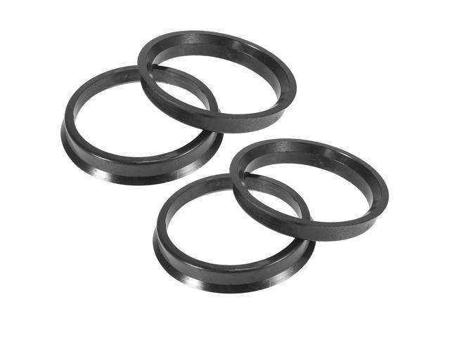 4 Hub Centric Rings 57.1 ID To 72.56 OD Black Polycarbonate Material Vehicle 57.1mm to Wheel 72.56 