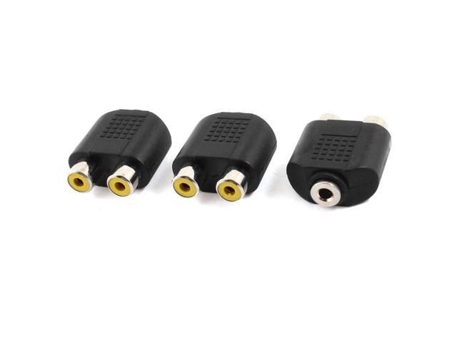 Audio Video Female to Female Connector Dual RCA Coupler Jack Adapter 3pcs