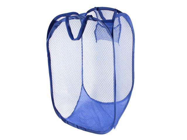 Global Bargains Foldable Delicates Bra Mesh Wash Bag Home Household Net Washing Laundry Basket Blue Newegg