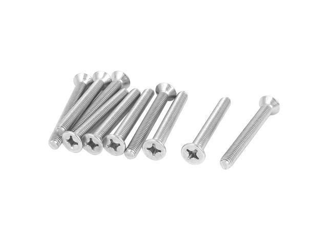 Unique Bargains M6 X 50mm Metric Phillips Flat Head Countersunk Bolts Machine Screws 10pcs Newegg Com