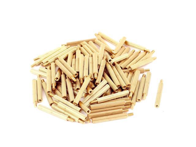 100pcs M2 8mm+3mm Female to Male Knurling Brass Standoff Spacer for PCB Board
