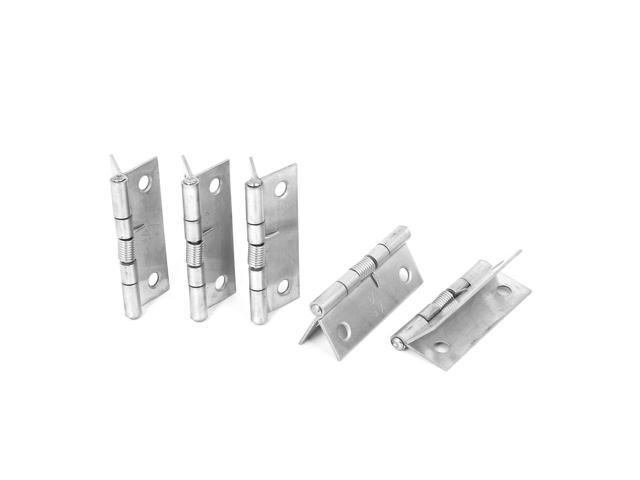 Cabinet Drawer Door Spring Loaded Stainless Steel Butt Hinges 50mmx37mm 5pcs