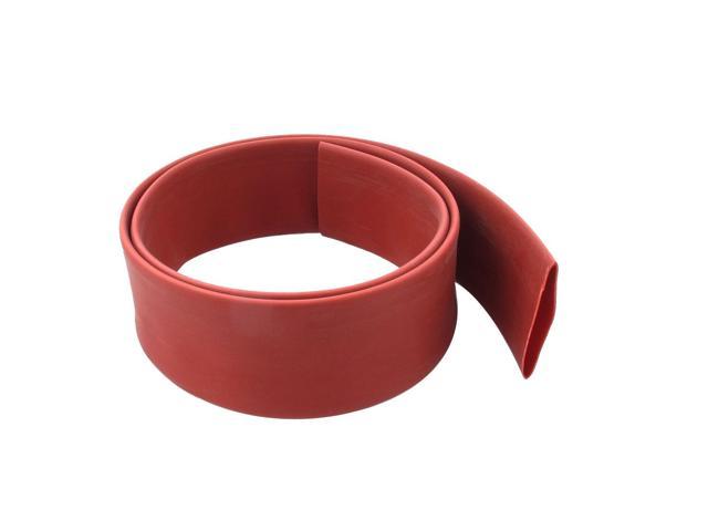 60mm Dia Diameter Heat Shrinkable Tube Shrink Tubing 1M 3.28FT Red Color 