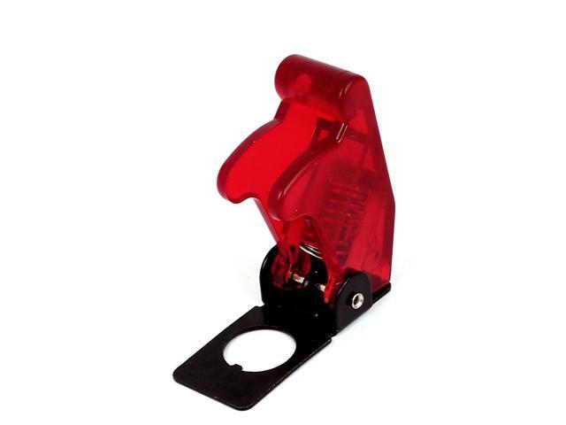 Plastic 12mm Toggle Switch Waterproof Spring Loaded Safety Cover Red 