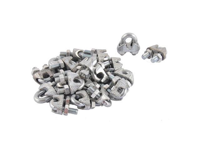 Wire Rope Clip 316 Stainless Steel 3//16//5mm U Bolt Saddle Cable Clamp 20-PACK