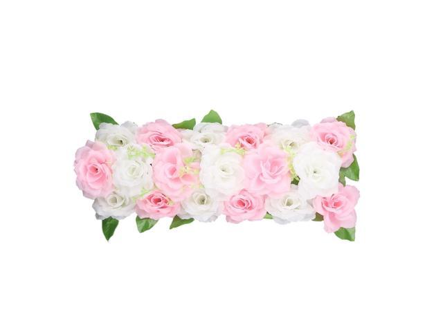 Unique Bargains Wedding Fabric Diy Wall Arch Hanging Artificial Flower Garland Decor Pink White Unique Bargains Wedding Fabric Diy Wall Arch Hanging Artificial Flower Garland Decor Pink White