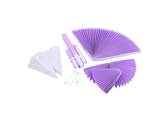 Wedding Party Paper Wall Window Diy Hanging Tissue Fan Purple 16 Inch Dia 2 Pcs Newegg Com