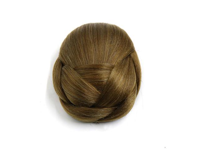 Synthetic Clip In Twist Braided Hair Bun Chignon Donut Ponytail