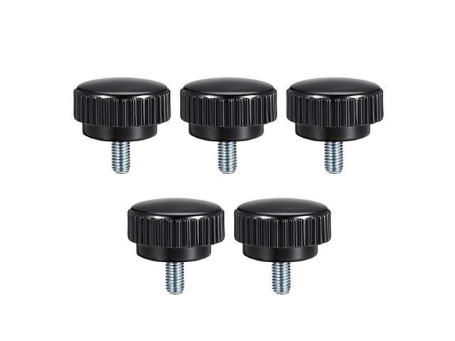 uxcell M5 x 30mm Male Thread Knurled Clamp Knobs Grip Thumb Screw on Type Round Head 8 Pcs