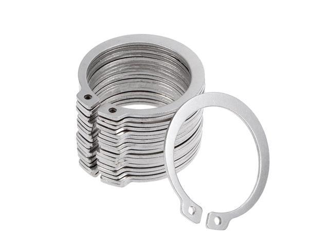 uxcell 48.5mm External Circlips C-Clip Retaining Snap Rings 304 Stainless Steel 10pcs 