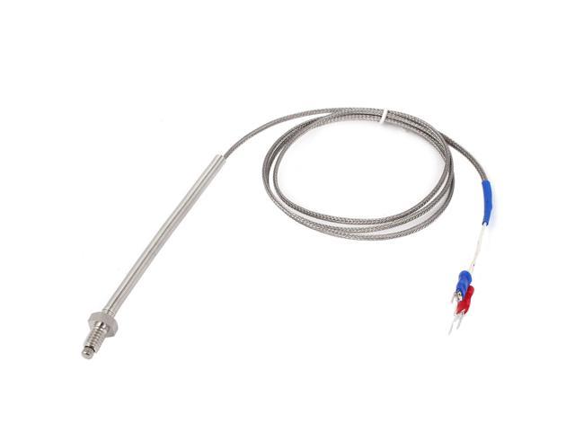 K Type 50x5mm 500C Probe Thermocouple Temperature Sensor Cable 9.8ft 3 Meters 