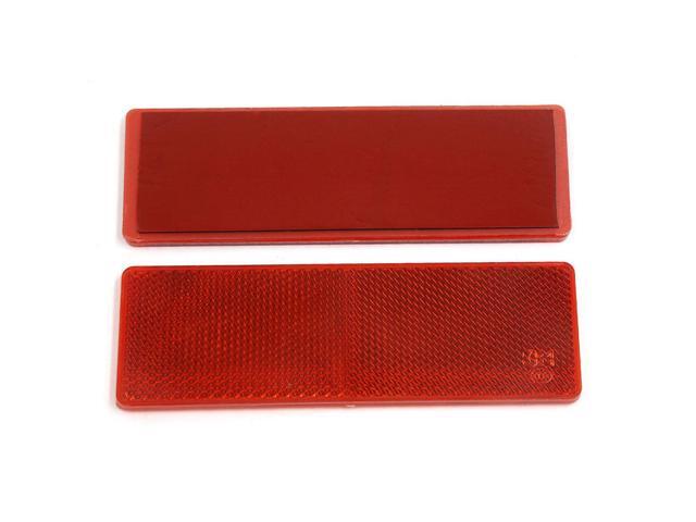 uxcell Car Red Plastic Reflective Plate Sticky Reflector 14.5cm Long w//o Holes 5PCS