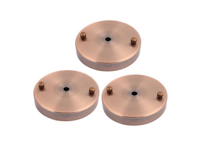 3pcs 120mmx20mm Ceiling Plate Chassis Base Pendant Light Accessories Copper Tone