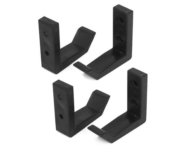 Unique Bargains 4pcs Plastic Wall Door Mount Clothes Coat Bags