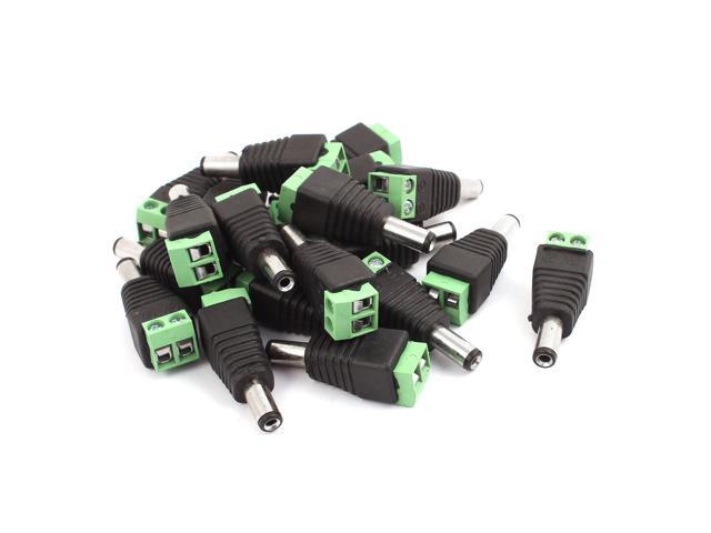 20 Pcs Lots Male Coax CAT5 To CCTV Coaxial Camera BNC Video Balun Connectors