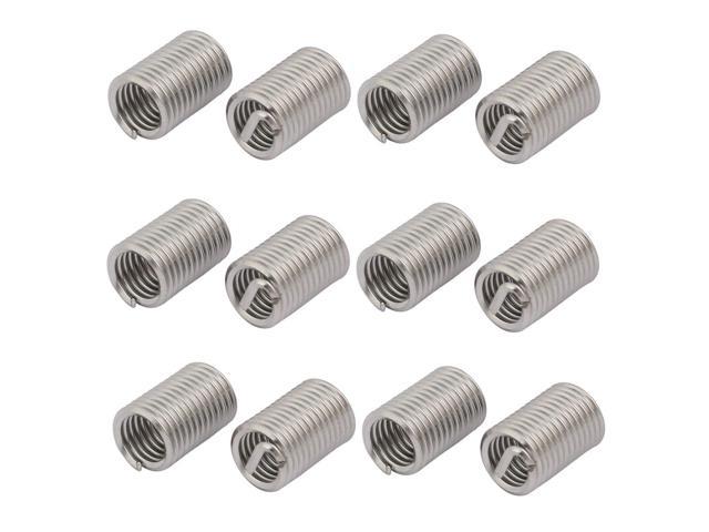 M8x1.25mmx16mm 304 Stainless Steel Helical Coil Wire Thread Insert 12pcs 