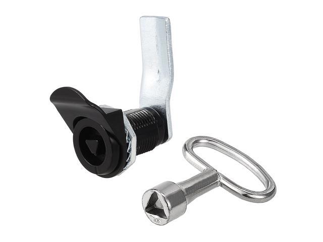 22mm Cylinder Zinc Alloy Chrome Finish Cam Lock w Triangle Key Keyed Alike