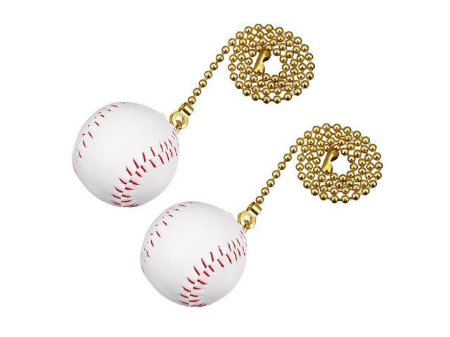 12 Inch Copper Pull Chain White Baseball Pendant For Ceiling