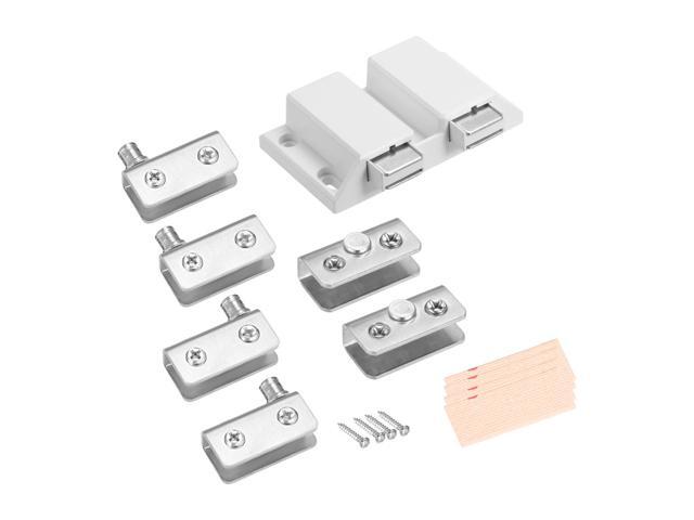 Glass Door Double Magnetic Catch Latch Closures With Stainless Steel Clamp For 5 8mm 2set Newegg Com
