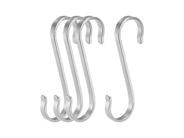 4PCS S Shaped Hanging Hooks Stainless Steel for Kitchen Bathroom Bedroom 