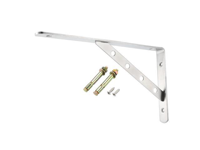 2PCS Solid Stainless Steel Shelf Bracket Right Angle Decorative Corner Brace US 