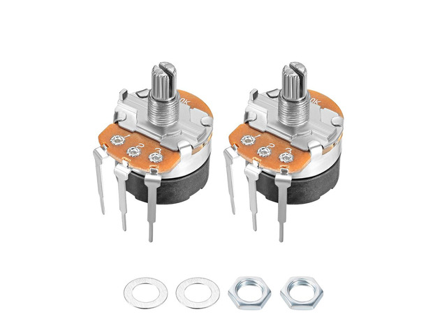 WH138 Potentiometer with Switch B10K Ohm Variable Resistors Single Turn ...