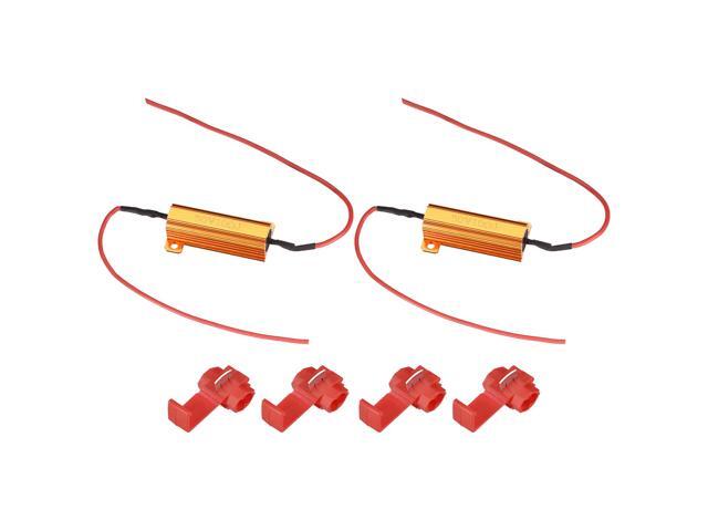 4pcs 50W 10 ohm Load Resistor Fix LED Bulb Fast Hyper Flash Blink Error Code