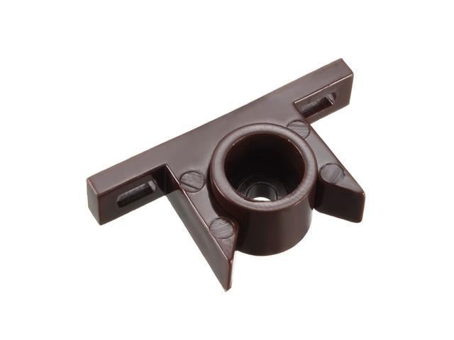 Furniture Cabinet Door Single Roller Catch Abs Plastic Brown 10pcs