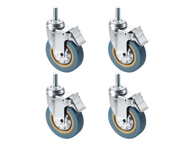 Swivel Caster Wheels PU Caster 4 Inch Dia Wheel M12 x 30mm Thread 286lb Capacity